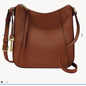 FOSSIL Brand New with Tags Genuine Leather Crossbody Brown Bag